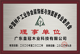 中国林产工业协会装饰纸与饰面板专业委员会理事单位